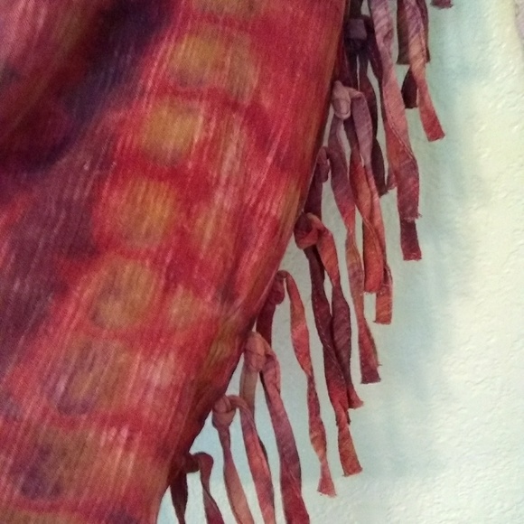 Entro lace tie-dye tassel side boho long sleeve - Picture 4 of 8